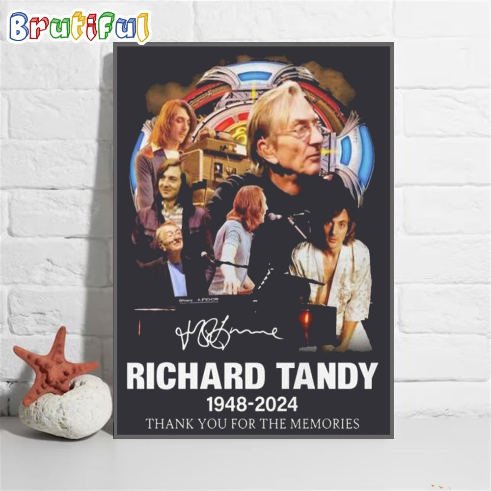 Richard Tandy 1948-2024 Thank You For The Memories Wall Art Poster Canvas