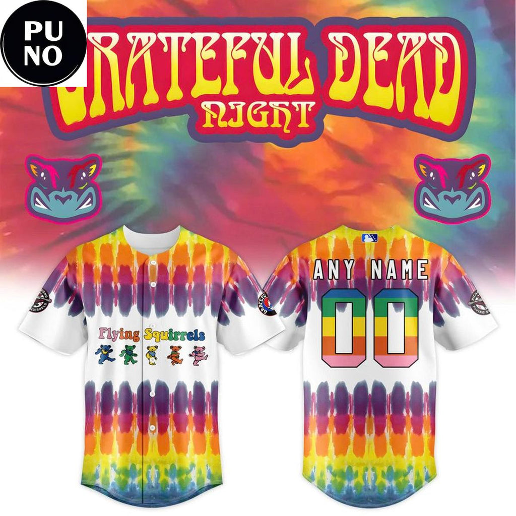 Richmond Flying Squirrels x Grateful Dead Night 2026 Personalized Baseball Jersey