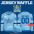 Roanoke Rail Yard Dawgs 2025 Light Blue Hockey Jersey