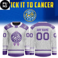 Roanoke Rail Yard Dawgs 2026 Stick it to Cancer Night Personalized Hockey Jersey