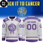Roanoke Rail Yard Dawgs 2026 Stick it to Cancer Night Personalized Hockey Jersey