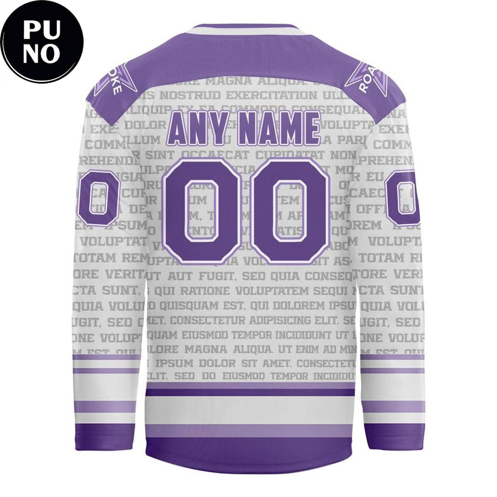 Roanoke Rail Yard Dawgs 2026 Stick it to Cancer Night Personalized Hockey Jersey