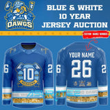 Roanoke Rail Yard Dawgs Blue 10 Year Hockey Jersey 2026