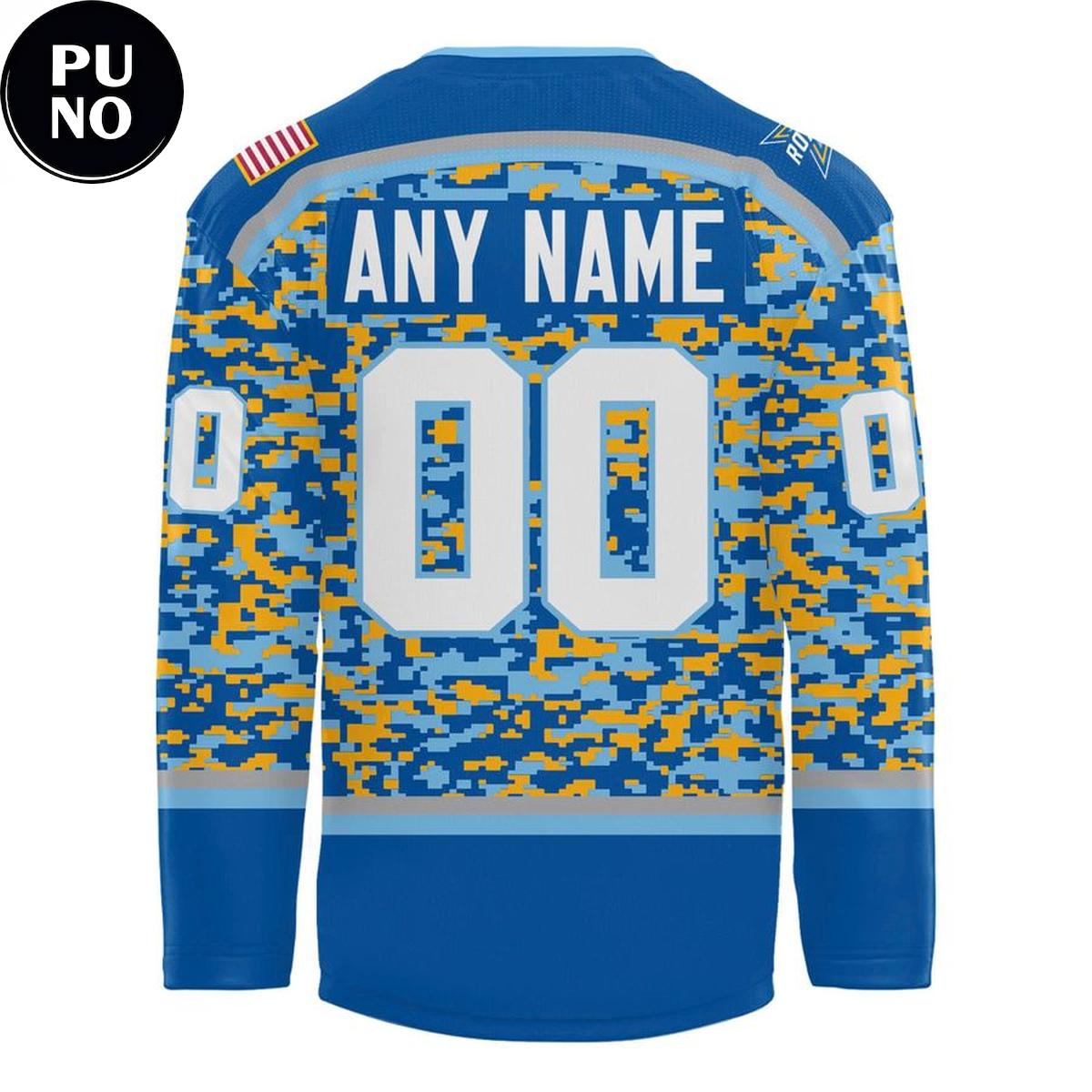 Roanoke Rail Yard Dawgs Military Appreciation Night 2026 Personalize Hockey Jersey