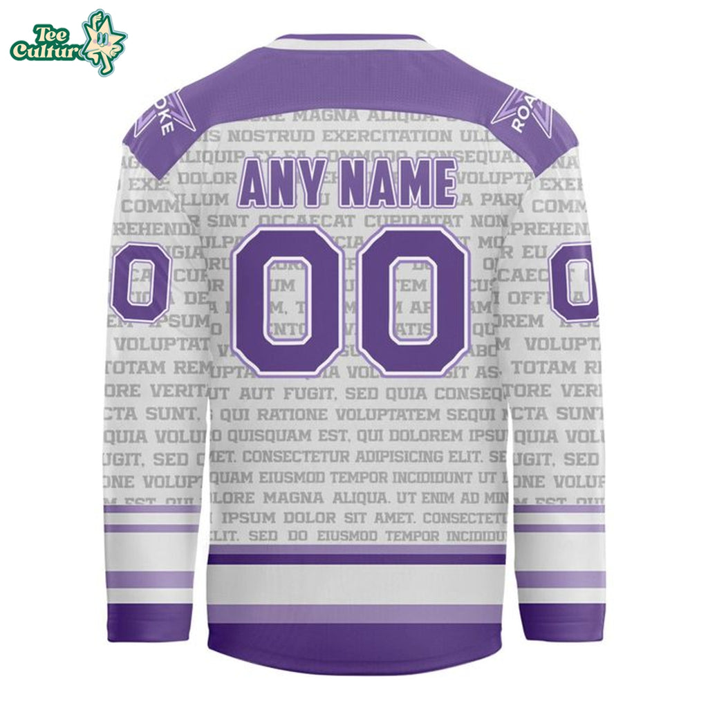 Roanoke Rail Yard Dawgs Stick It To Cancer Night 2026 Hockey Jersey