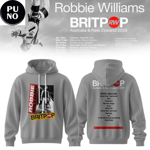Robbie Williams Britpop Australia & New Zealand 2026 Hoodie T-Shirt