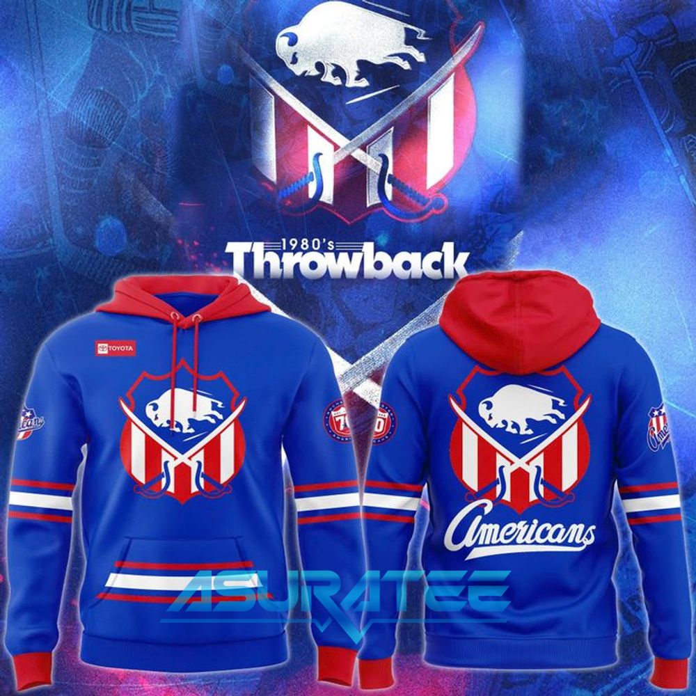 Rochester Americans 1980’s Throwback Night Special Hoodie, Cap