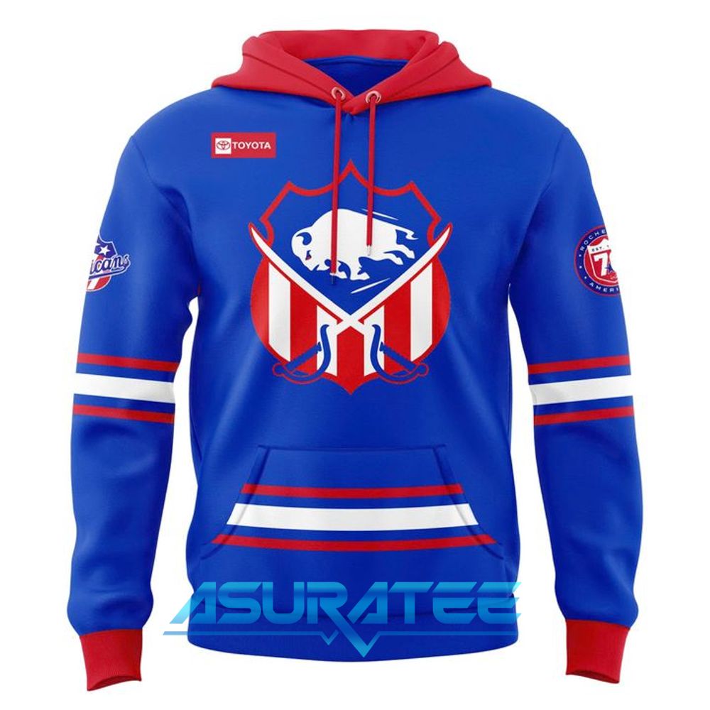 Rochester Americans 1980’s Throwback Night Special Hoodie, Cap