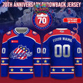 Rochester Americans 70th Anniversary Throwback Gold Star Hockey Jersey