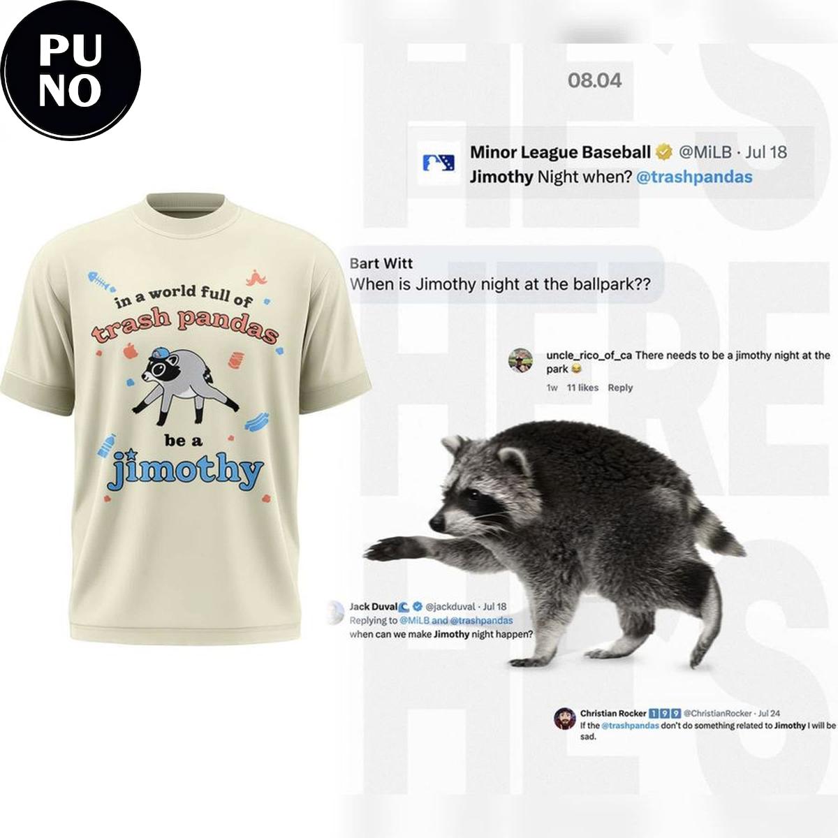 Rocket City Trash Pandas x Jimothy 2026 T-Shirt