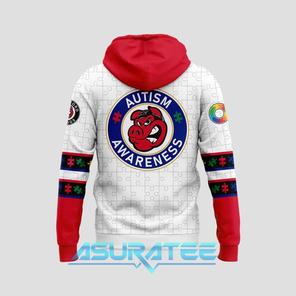 Rockford IceHogs x 2026 Autism Awareness Limited Hoodie, Cap