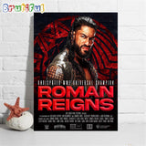 Roman Reigns Stays Undisputed WWE Universal Champion Wall Art Poster Canvas