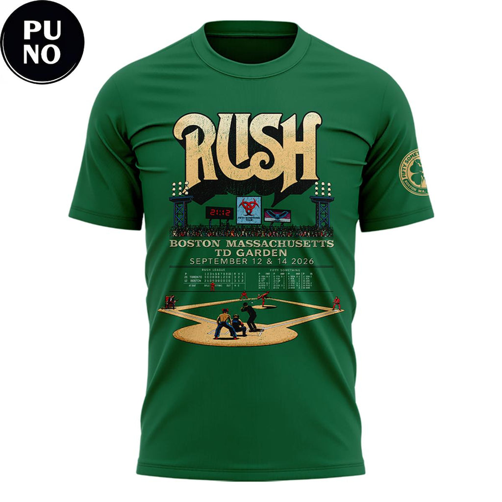 Rush 2026 Fifty Something Tour TD Garden Boston Massachusetts T-Shirt