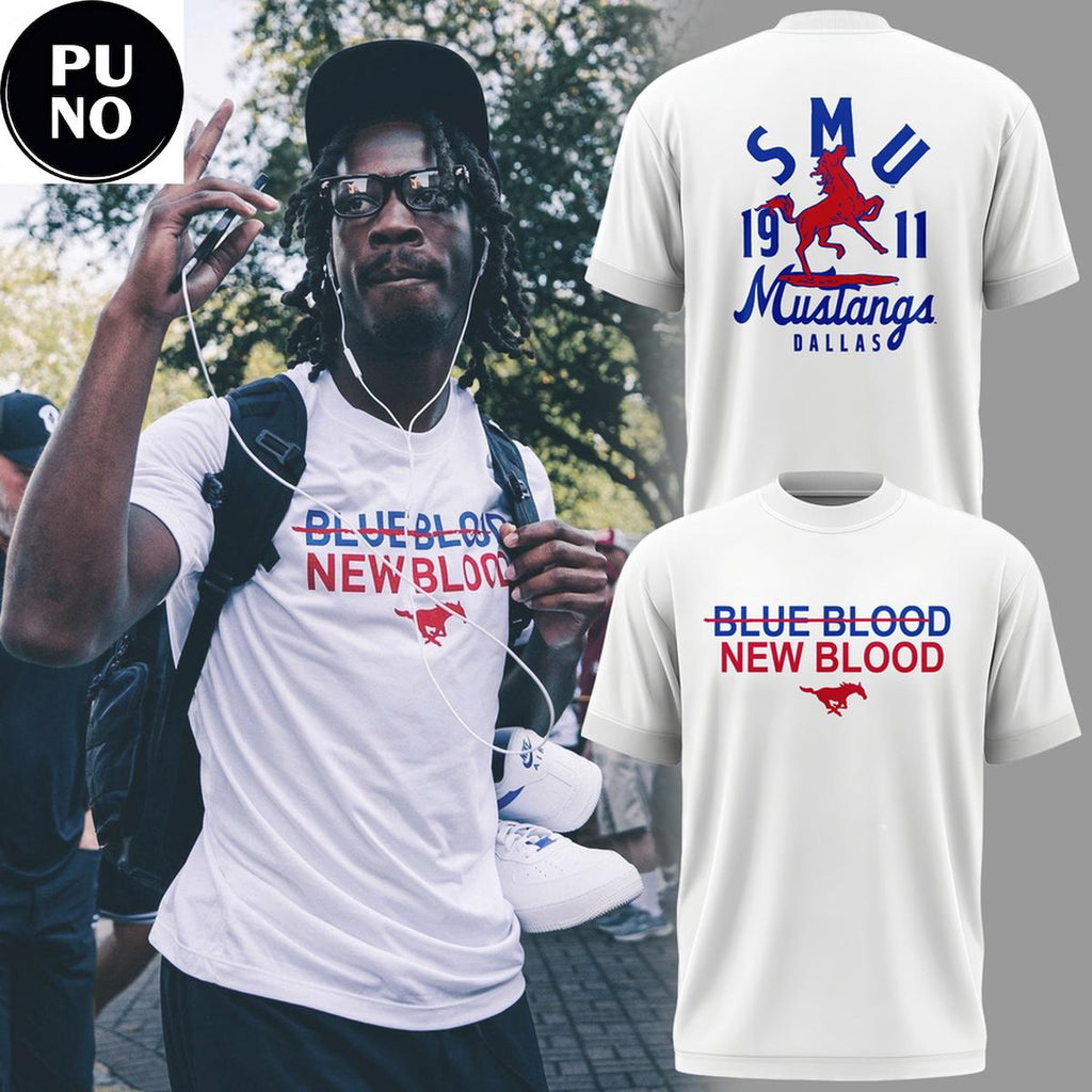 SMU Mustangs Football 2026 Blue Blood New Blood T-Shirt