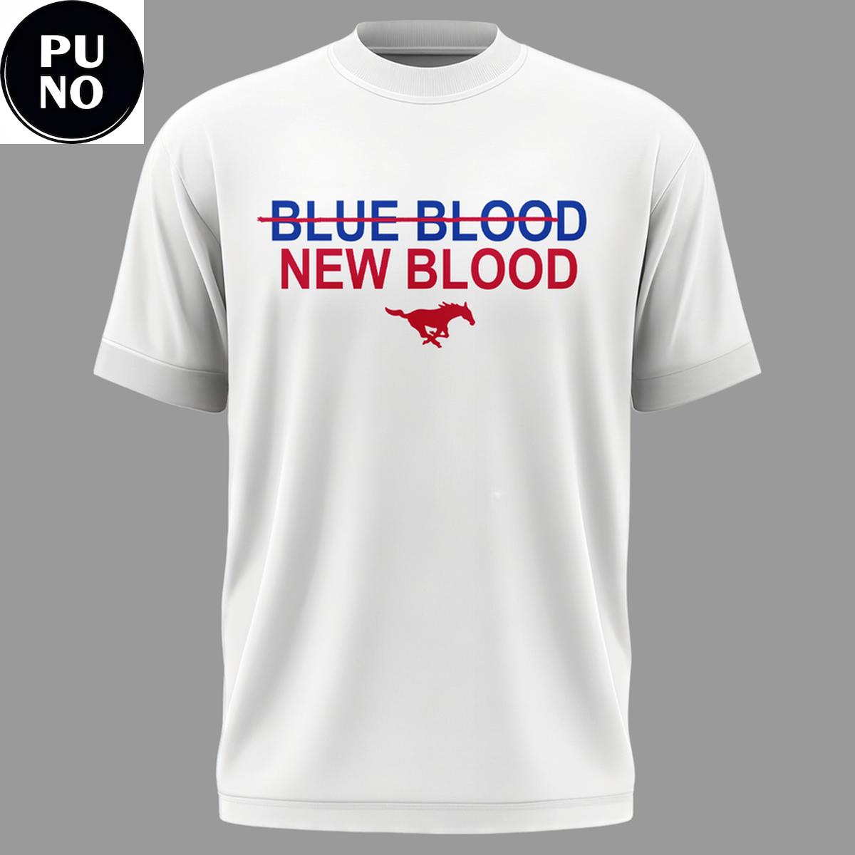 SMU Mustangs Football 2026 Blue Blood New Blood T-Shirt