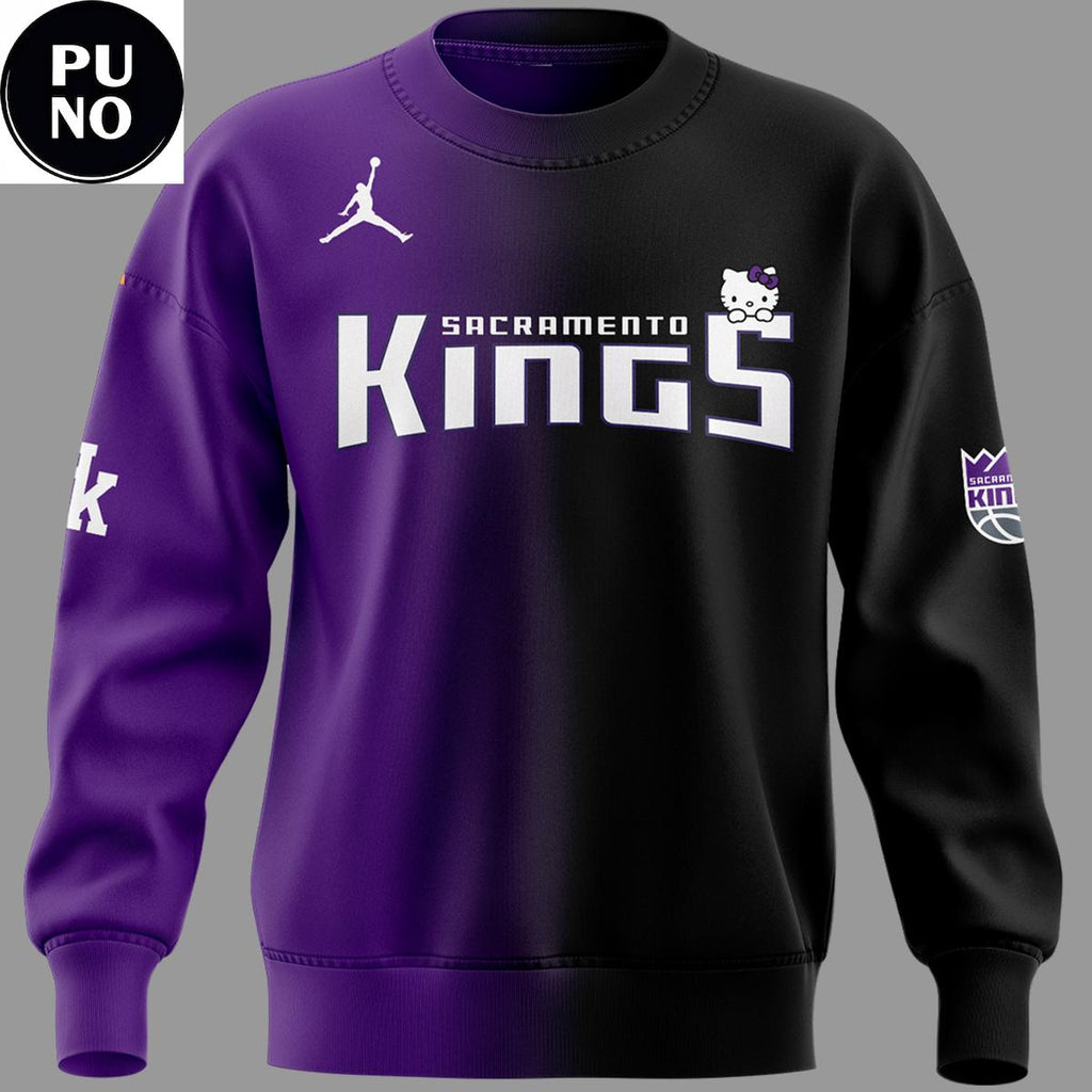 Sacramento Kings x Hello Kitty Night 2026 Half Black Hoodie Shirt