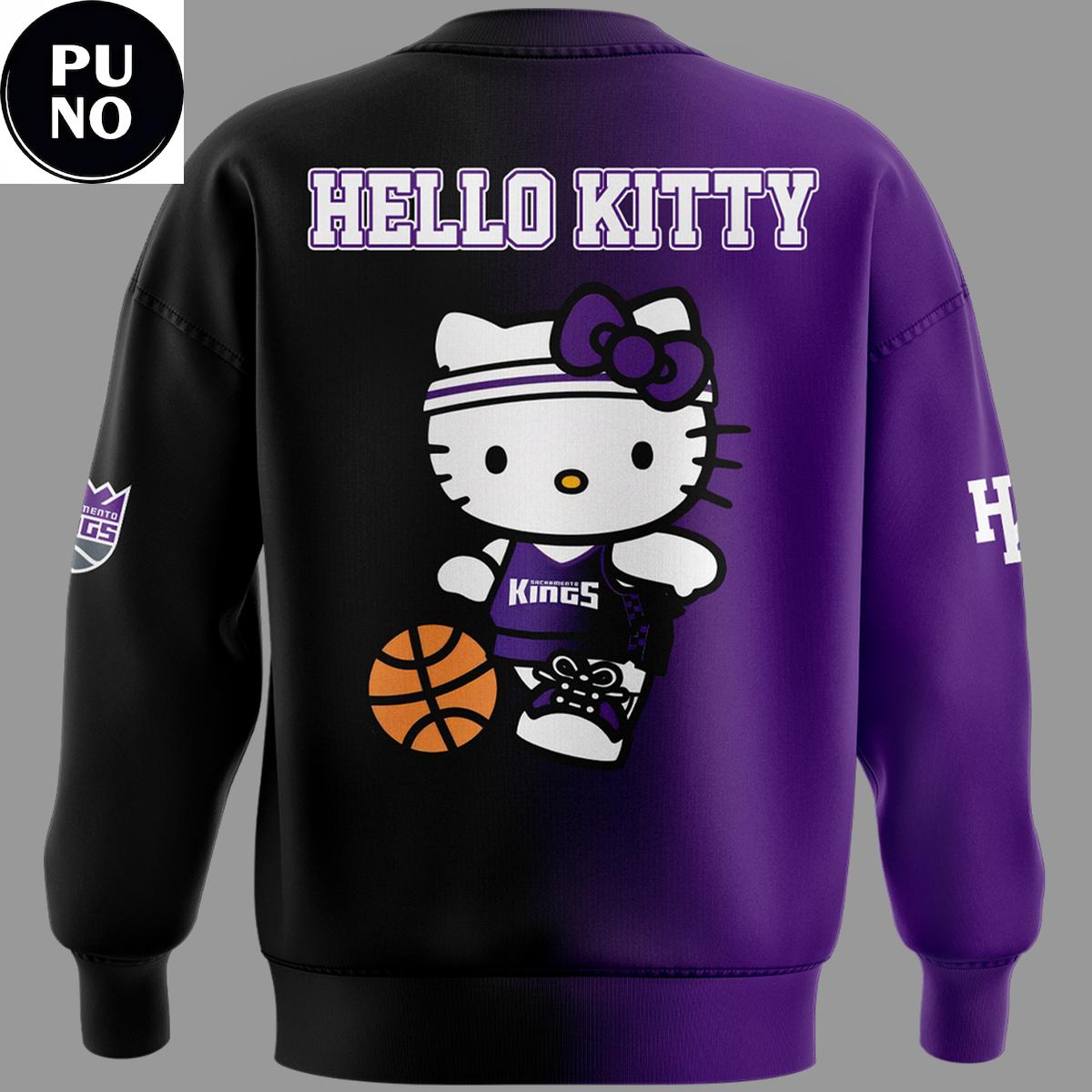 Sacramento Kings x Hello Kitty Night 2026 Half Black Hoodie Shirt