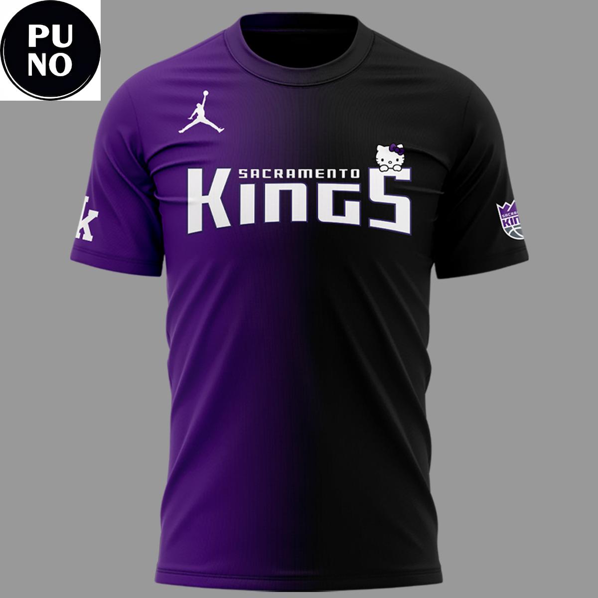 Sacramento Kings x Hello Kitty Night 2026 Half Black Hoodie Shirt