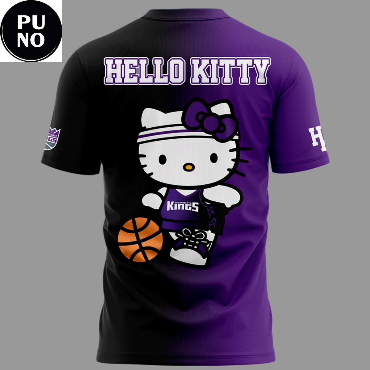 Sacramento Kings x Hello Kitty Night 2026 Half Black Hoodie Shirt