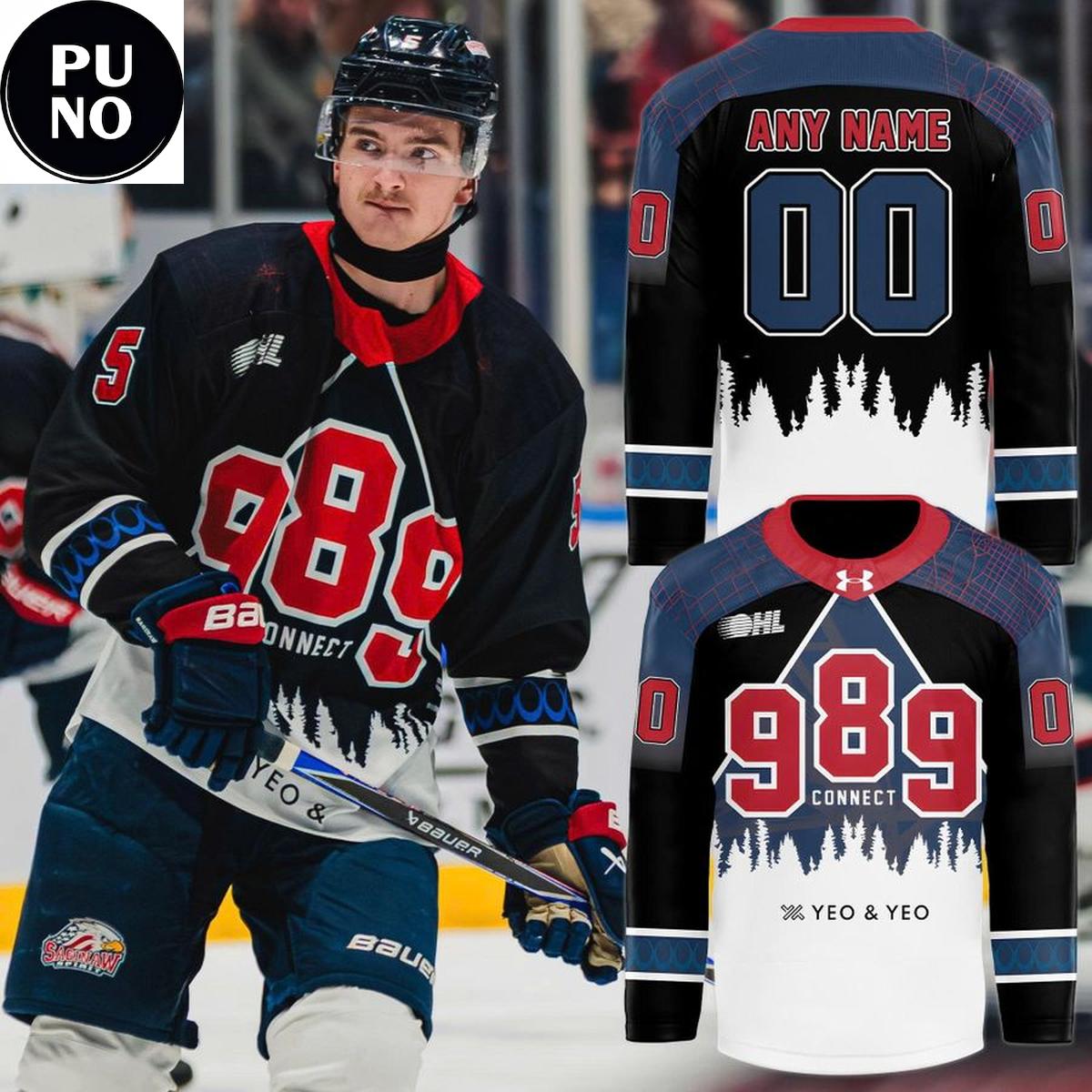 Saginaw Spirit 989 Connect Warmup 2026 Personalized Hockey Jersey