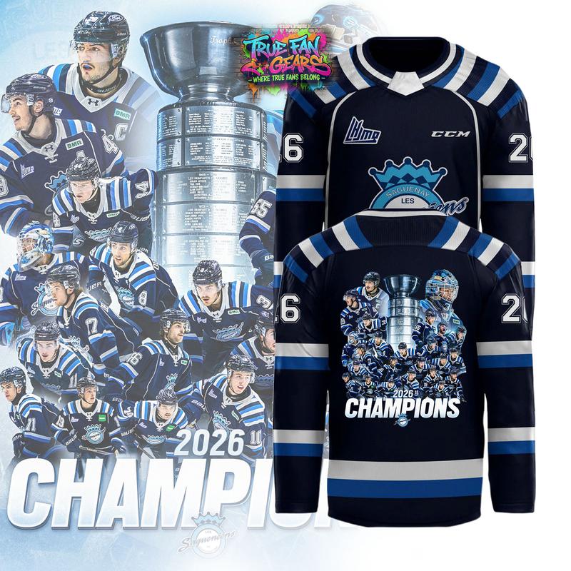 Sagueneens de Chicoutimi 2026 QMJHL Champions Hockey Jersey