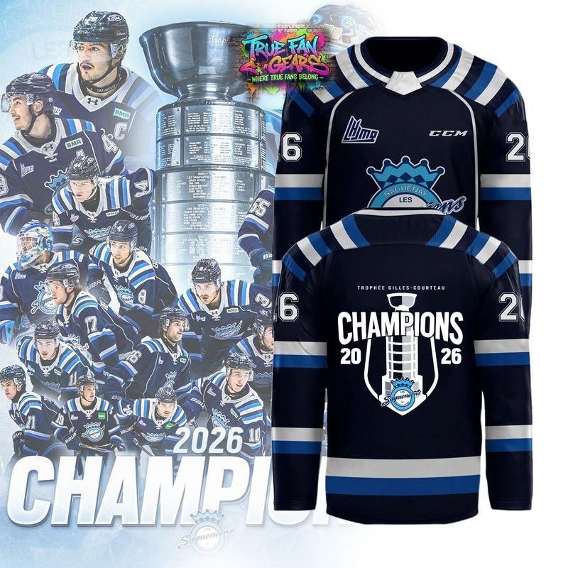 Sagueneens de Chicoutimi 2026 QMJHL Champions Hockey Jersey