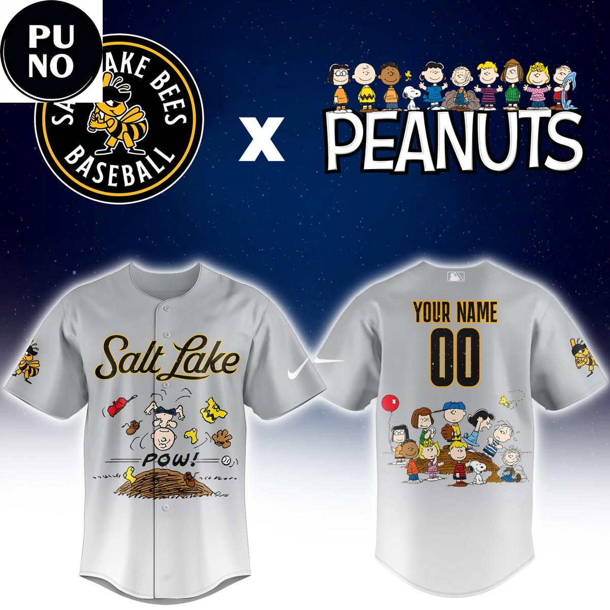 Salt Lake Bees x Peanuts Night 2026 Baseball Jersey