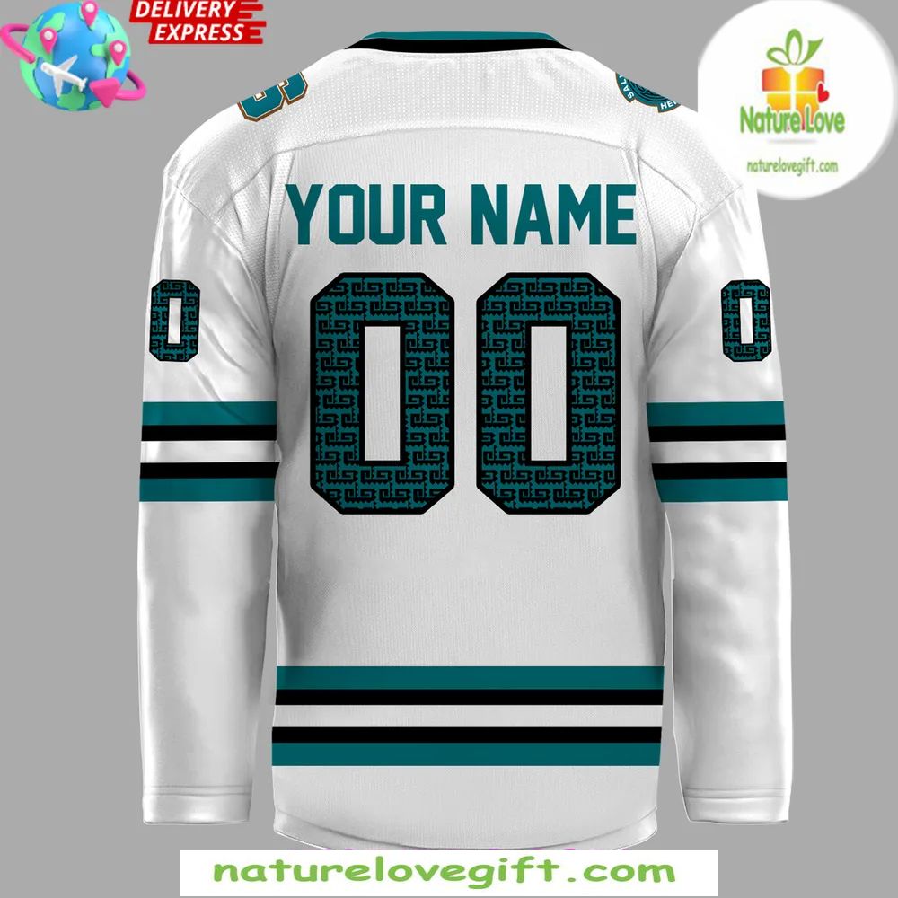 San Jose Sharks 2026 Salvadoran Heritage Night Hockey Jersey
