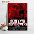 Sami Zayn And Kevin Owens Are Undisputed WWE Tag Team Champions Wall Art Poster Canvas