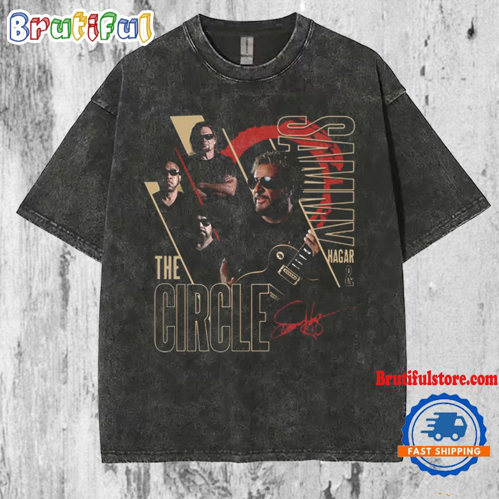 Sammy Hagar Red Rocker The Circle Band 2024 Mineral Wash T Shirt
