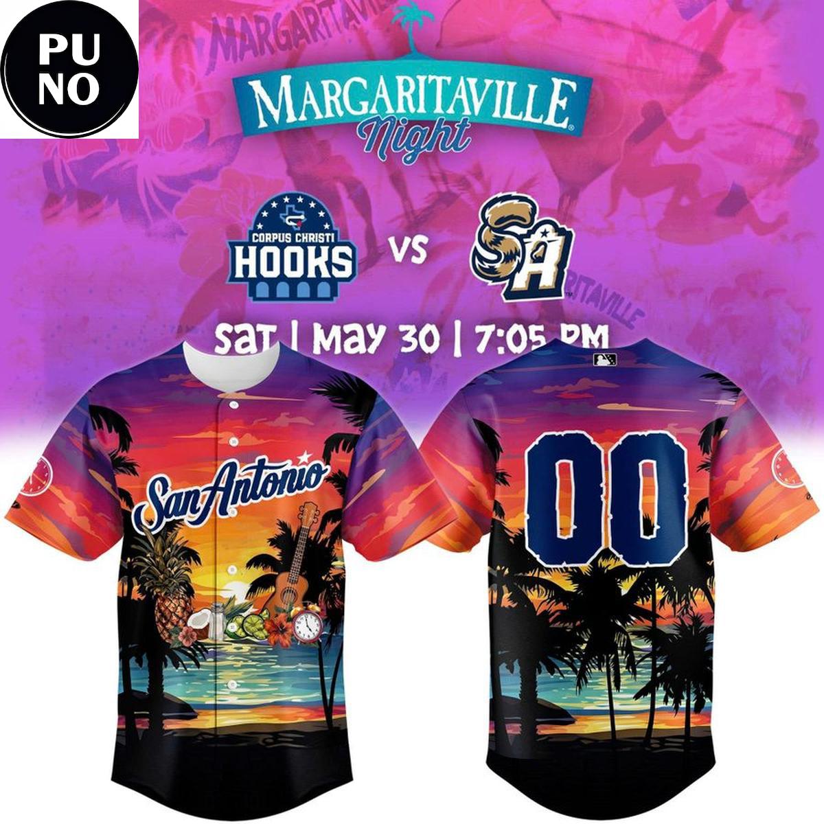 San Antonio Missions Margaritaville Night 2026 Personalized Baseball Jersey