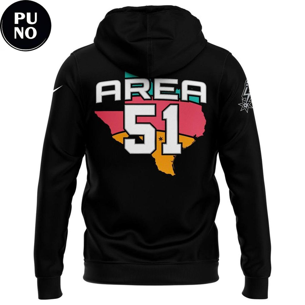San Antonio Spurs 2026 Fiesta Alien Landing Hoodie T-Shirt