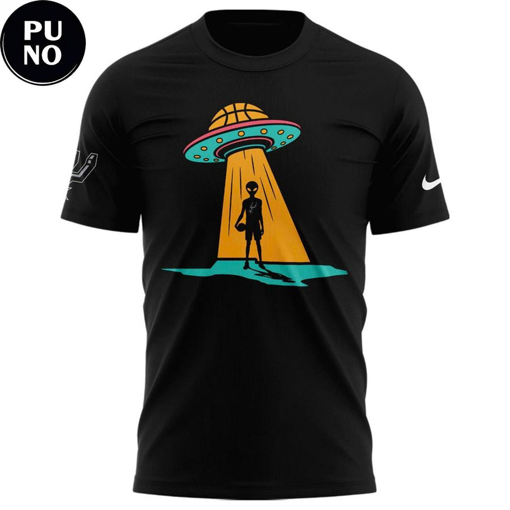San Antonio Spurs 2026 Fiesta Alien Landing Hoodie T-Shirt