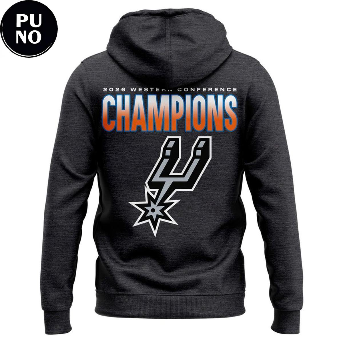 San Antonio Spurs 2026 NBA Western Conference Champions Hoodie T-Shirt