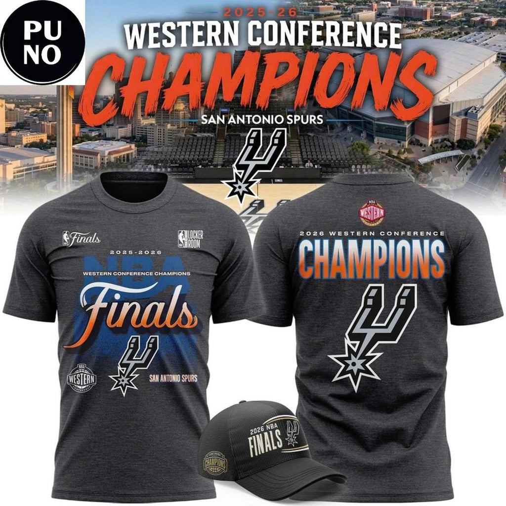 San Antonio Spurs 2026 NBA Western Conference Champions Hoodie T-Shirt
