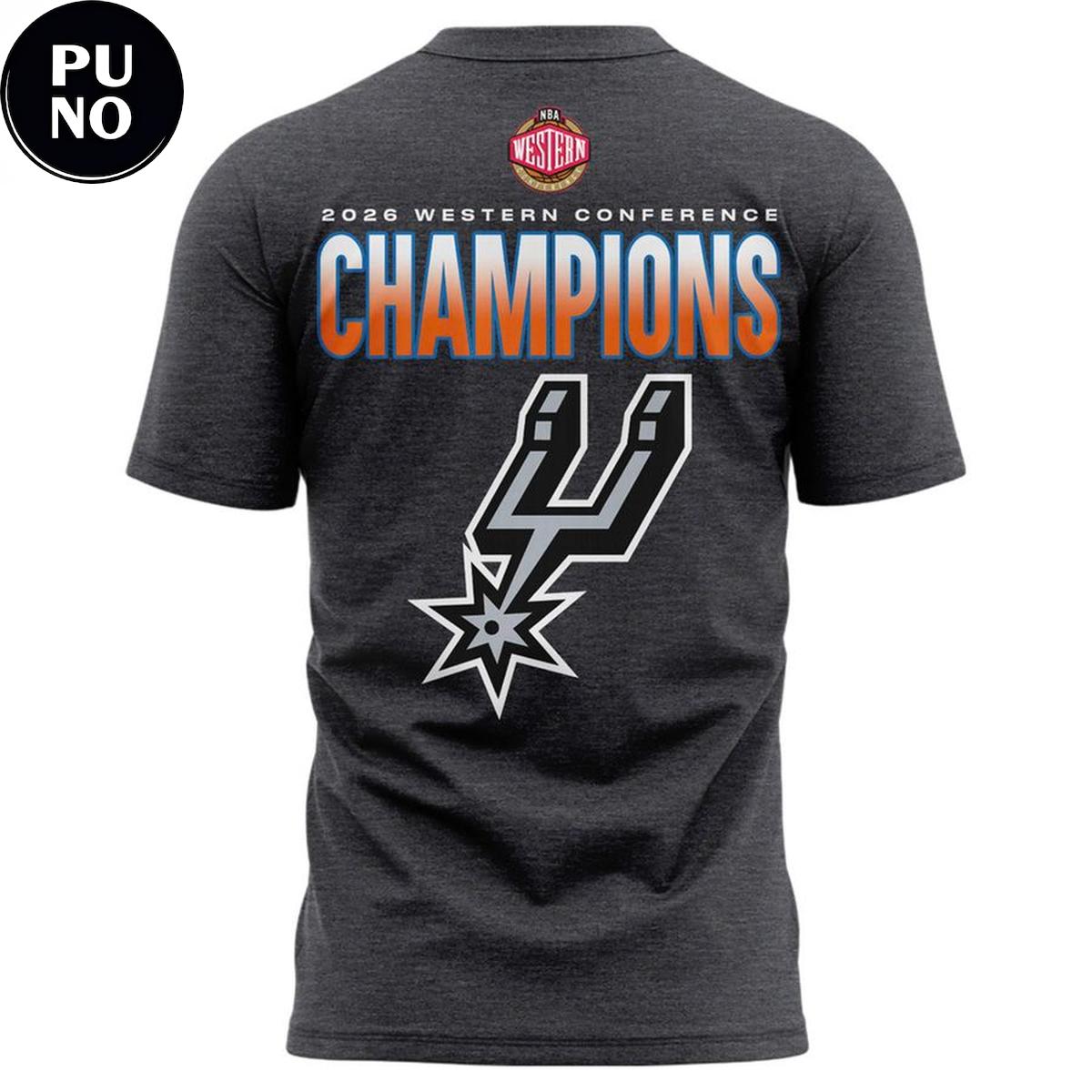 San Antonio Spurs 2026 NBA Western Conference Champions Hoodie T-Shirt