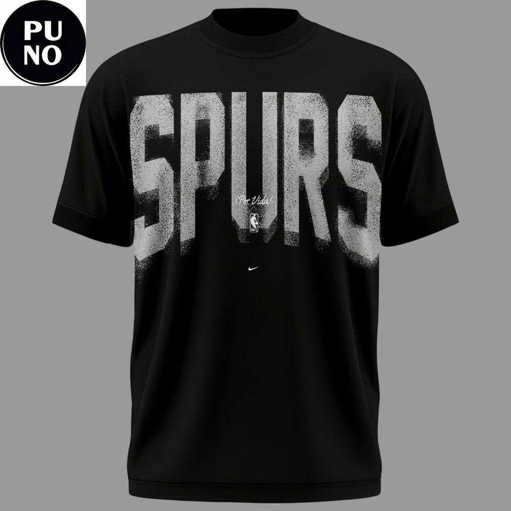San Antonio Spurs 2026 Por Vida Black Hoodie T-Shirt