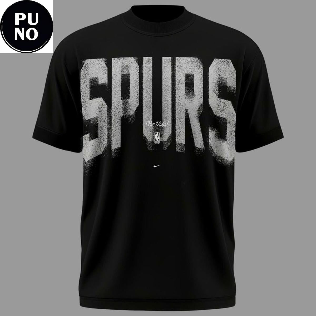 San Antonio Spurs 2026 Por Vida Black Hoodie T-Shirt