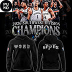 San Antonio Spurs 2026 Southwest Division Champions Big 4 Icons Hoodie T-Shirt