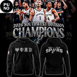 San Antonio Spurs 2026 Southwest Division Champions Big 4 Icons Hoodie T-Shirt