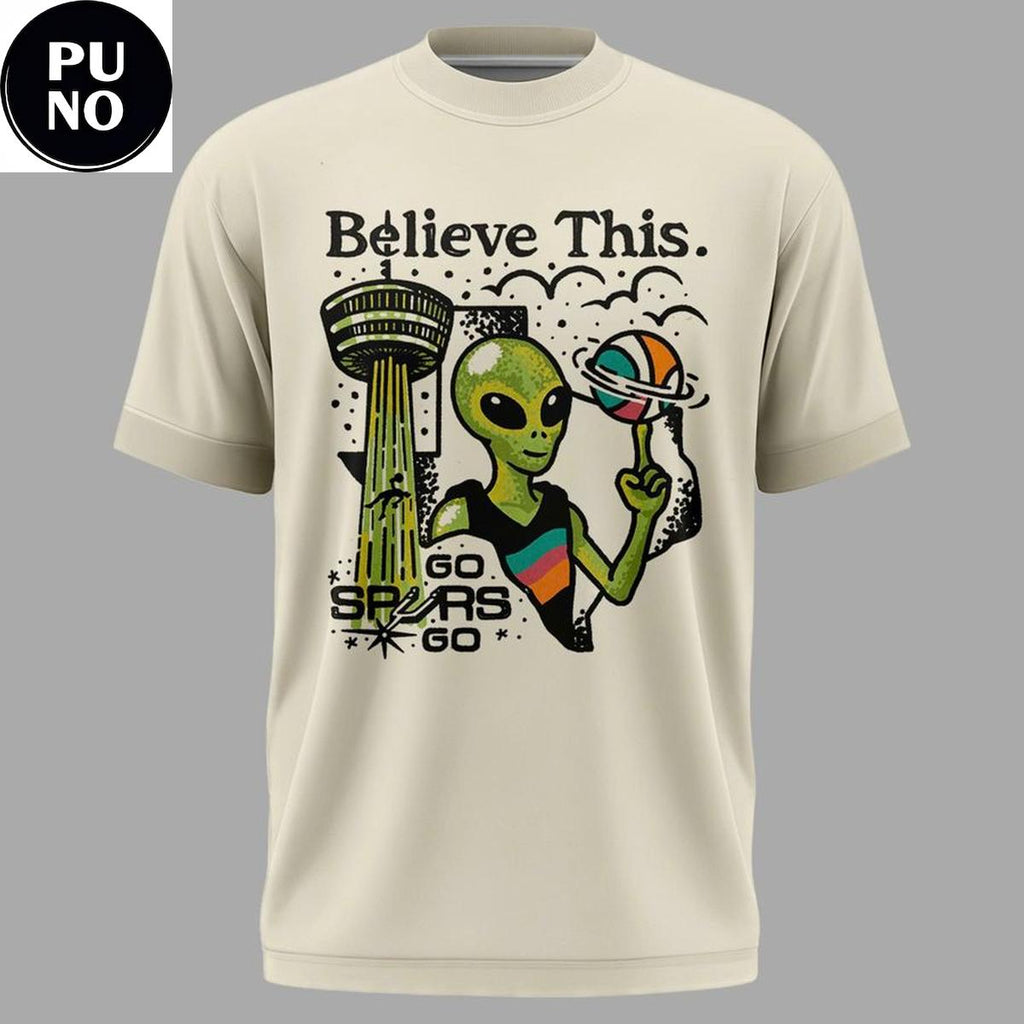 San Antonio Spurs 2026 Wemby Alien Beige Hoodie T-Shirt