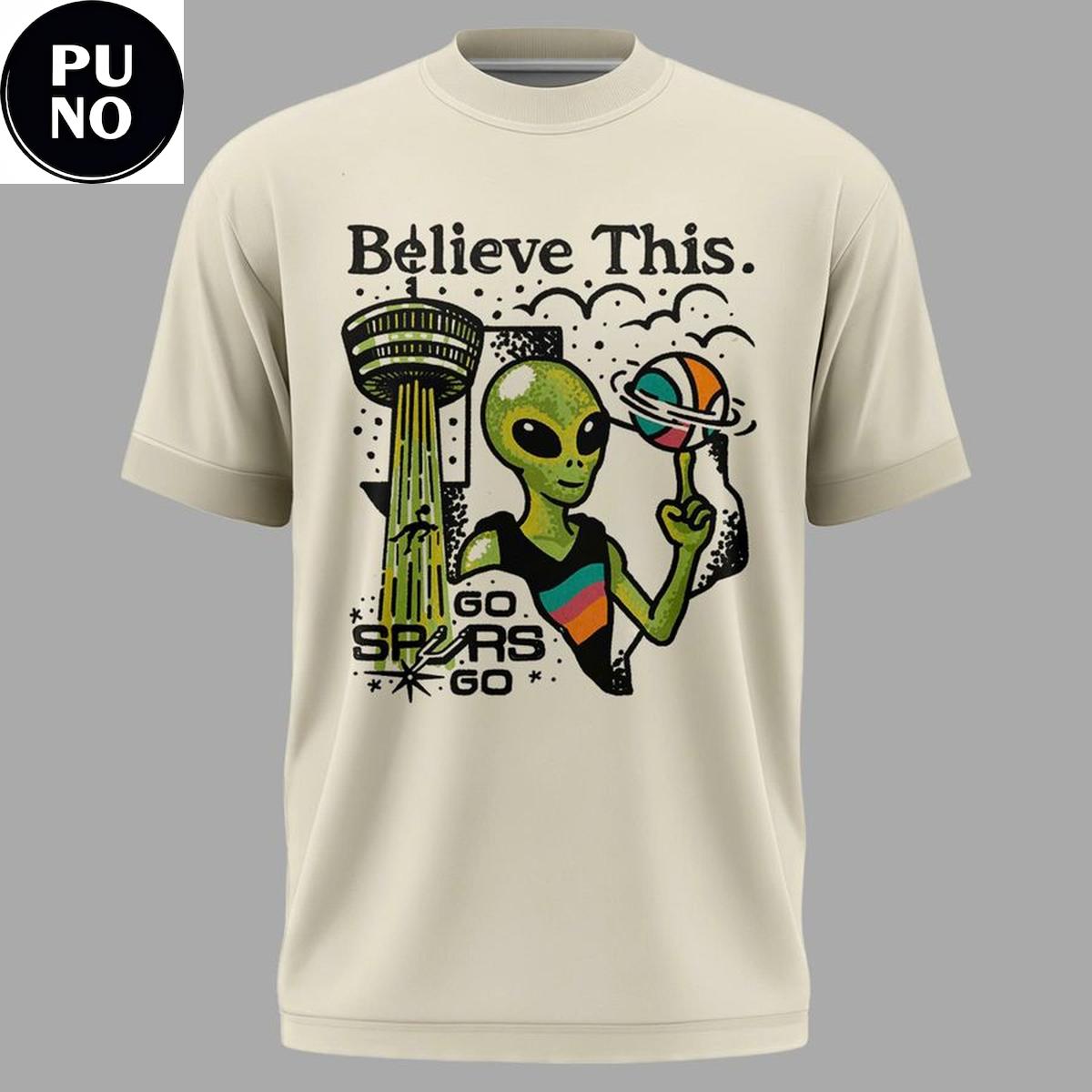 San Antonio Spurs 2026 Wemby Alien Beige Hoodie T-Shirt