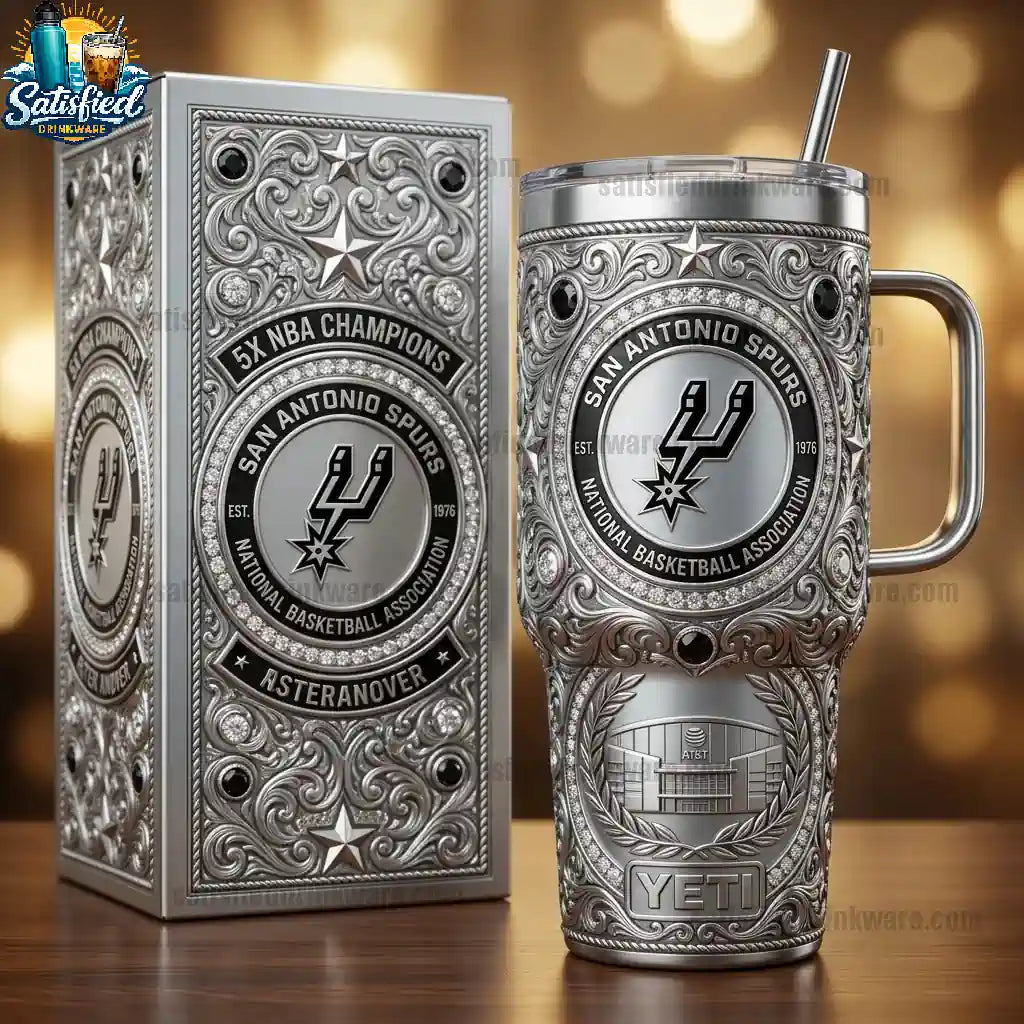 San Antonio Spurs 40oz Stainless Steel Coffee Tumbler 2026
