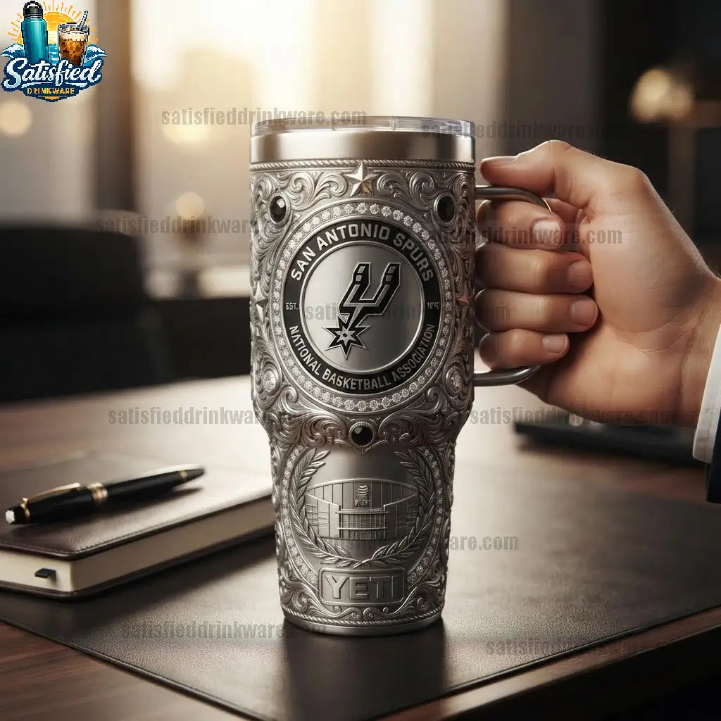 San Antonio Spurs 40oz Stainless Steel Coffee Tumbler 2026