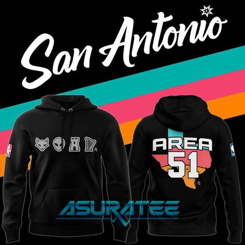 San Antonio Spurs Big 4 Icons Area 51 Limited Edition Hoodie