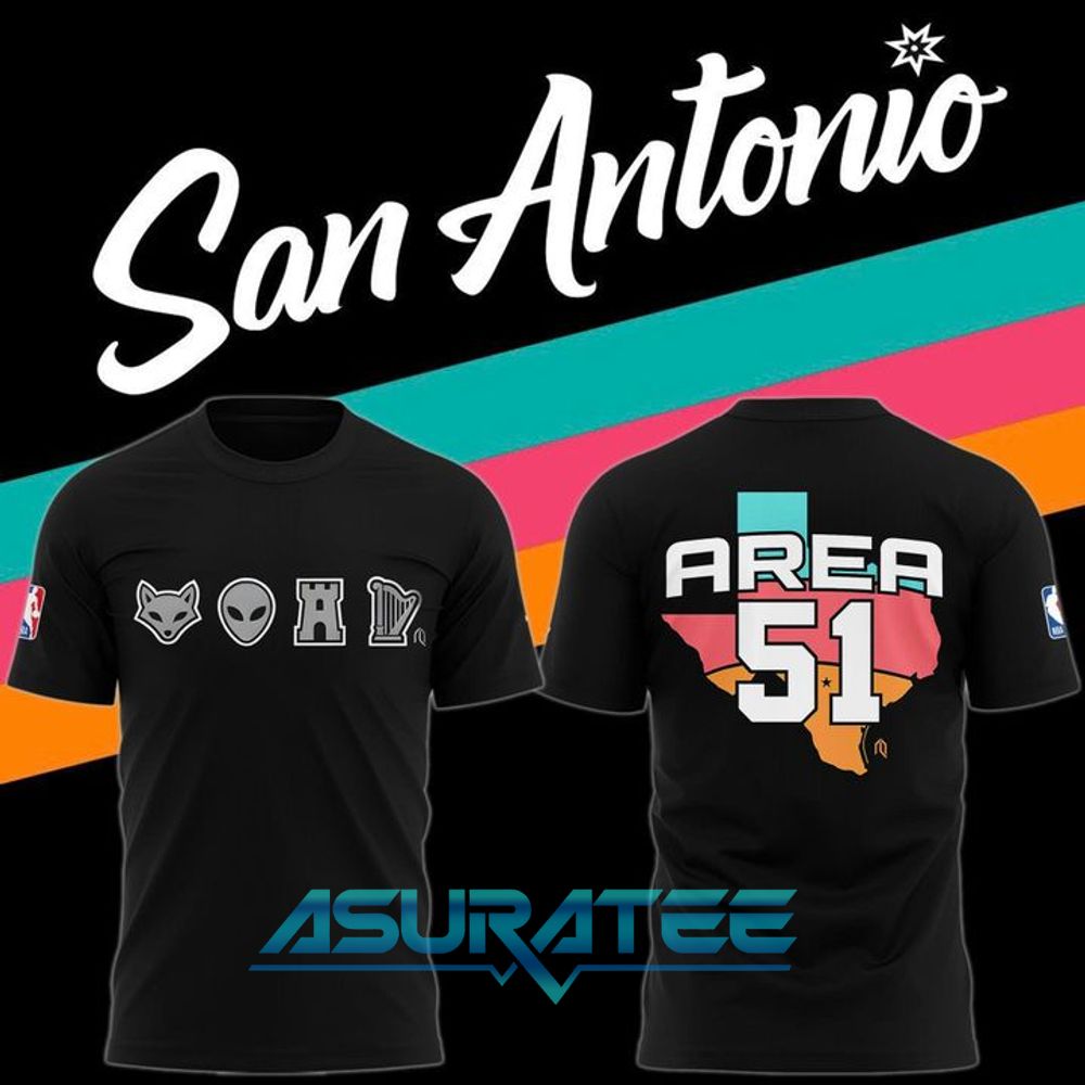 San Antonio Spurs Big 4 Icons Area 51 Limited Edition Shirt
