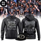 San Antonio Spurs Fanatics Charcoal 2026 Western Conference Finals Champions Hoodie T-Shirt