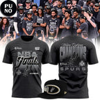 San Antonio Spurs Fanatics Charcoal 2026 Western Conference Finals Champions Hoodie T-Shirt