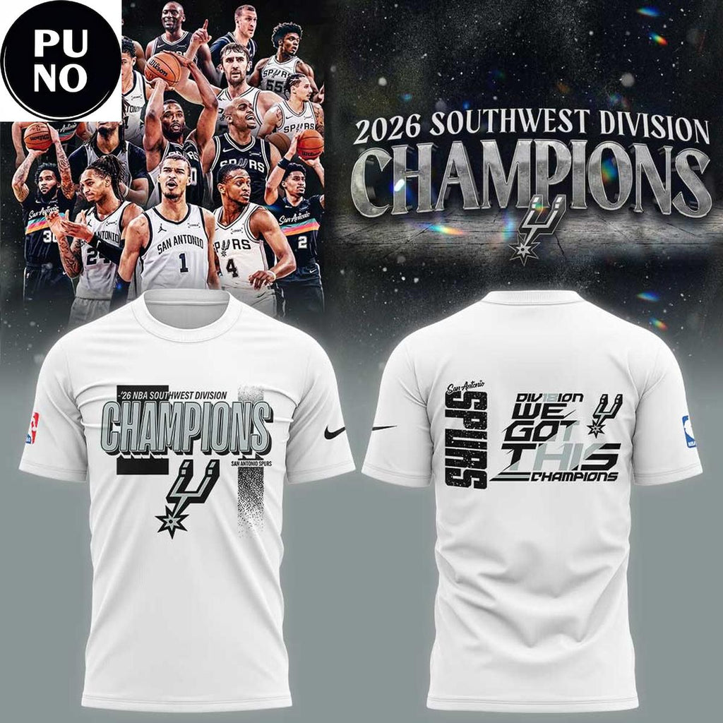 San Antonio Spurs New Era 2026 Southwest Division Champions Hoodie T-Shirt