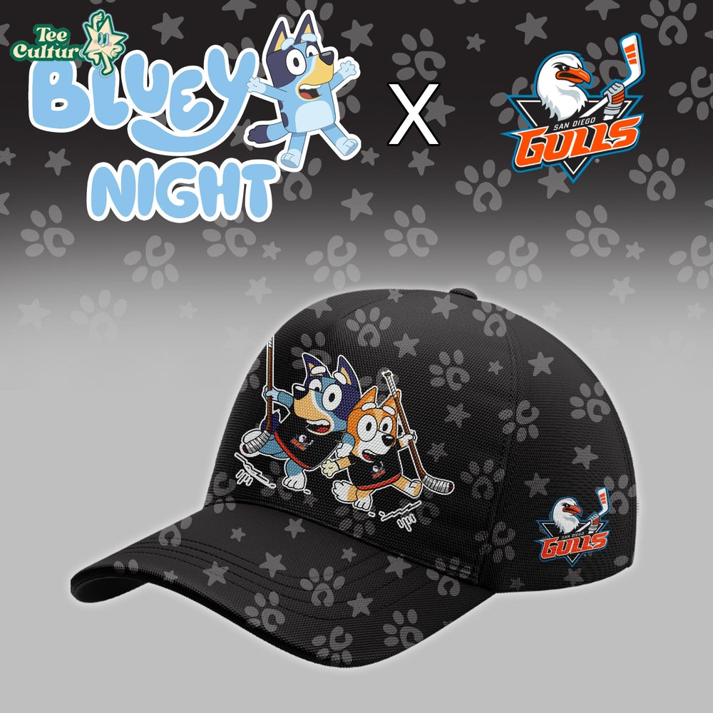 San Diego Gulls Bluey Night Game Limited Hockey Jersey